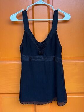 Y2K Next 100% silk babydoll top